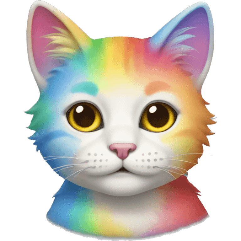 Rainbow cat emoji