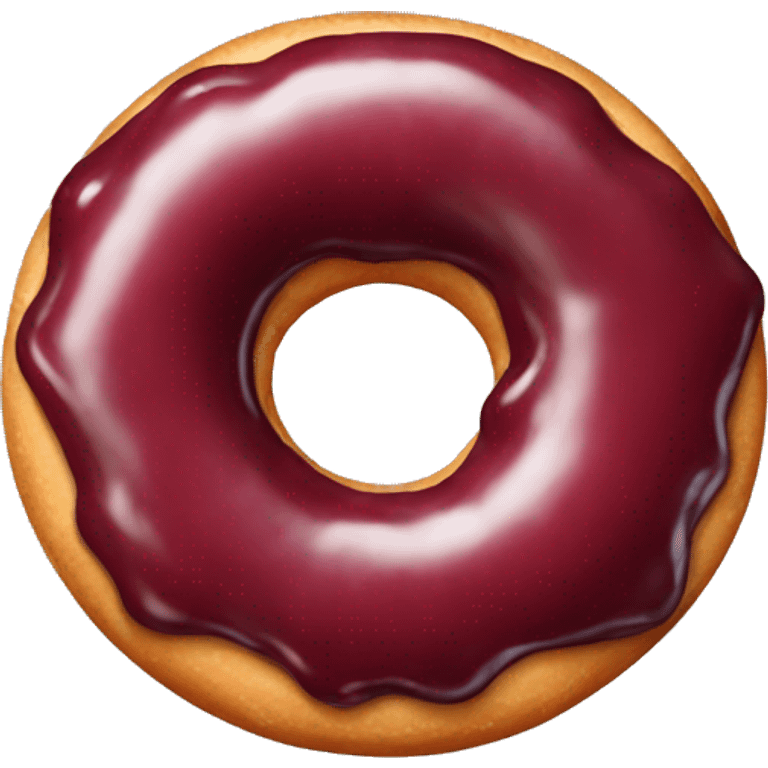 Burgundy donut emoji