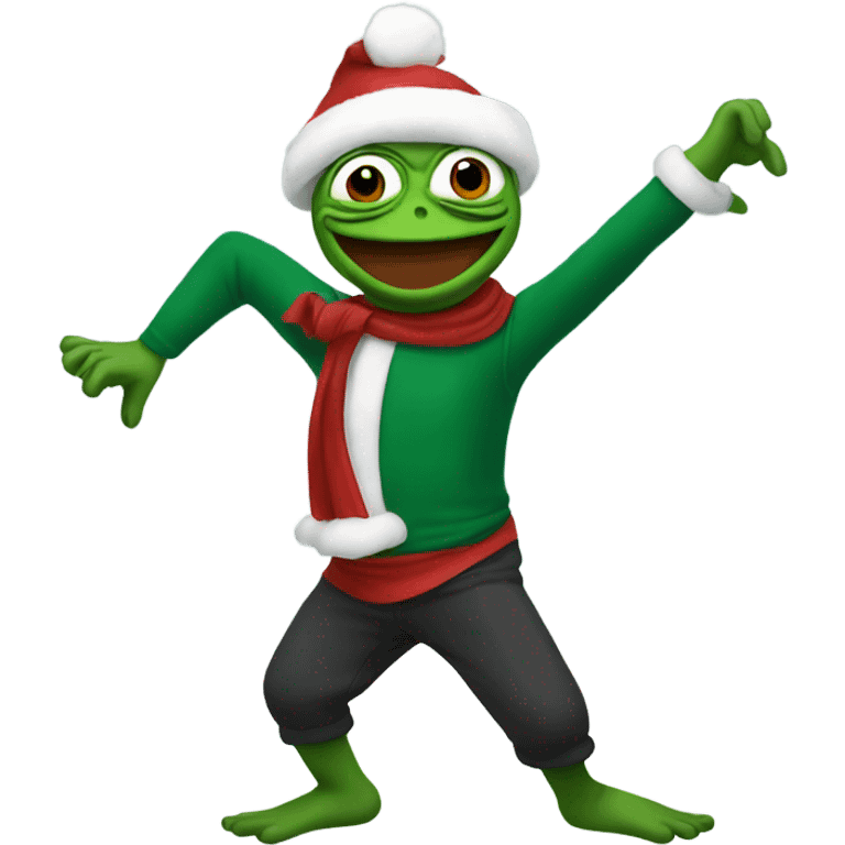 Pepe Christmas dancing emoji