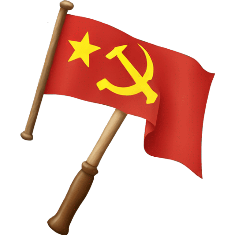 communist flag with hammer and sickle emoji