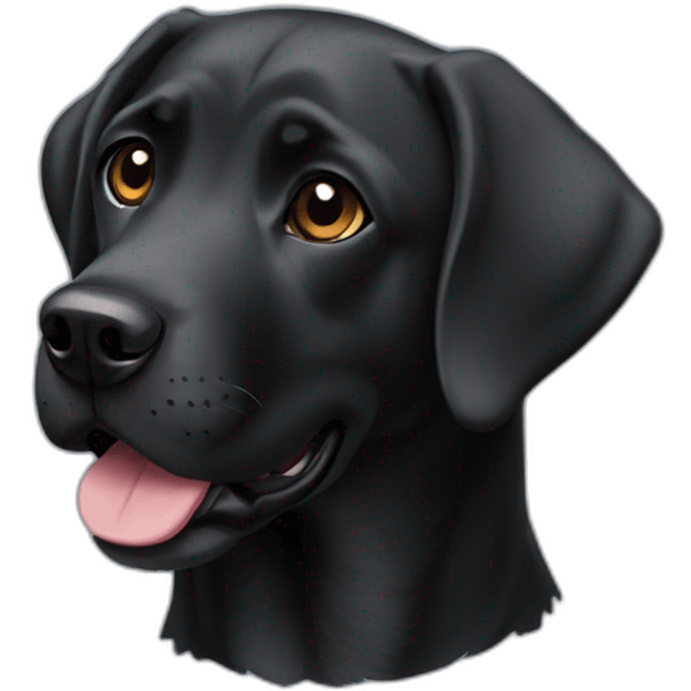 Perro  labrador negro  emoji