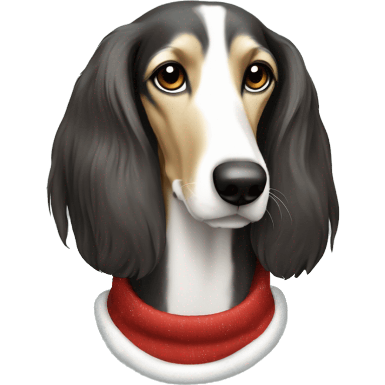 Saluki dog in christmas Sweatshirt  emoji