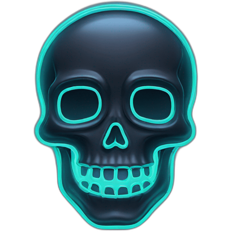 neon sign skull emoji