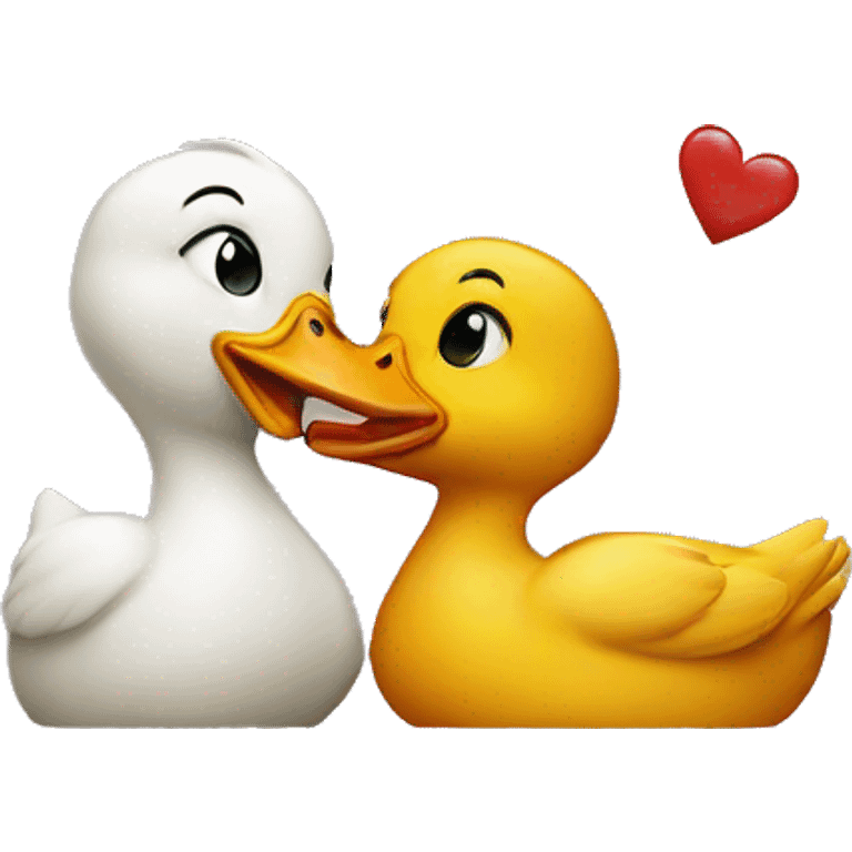 Duck love kiss emoji