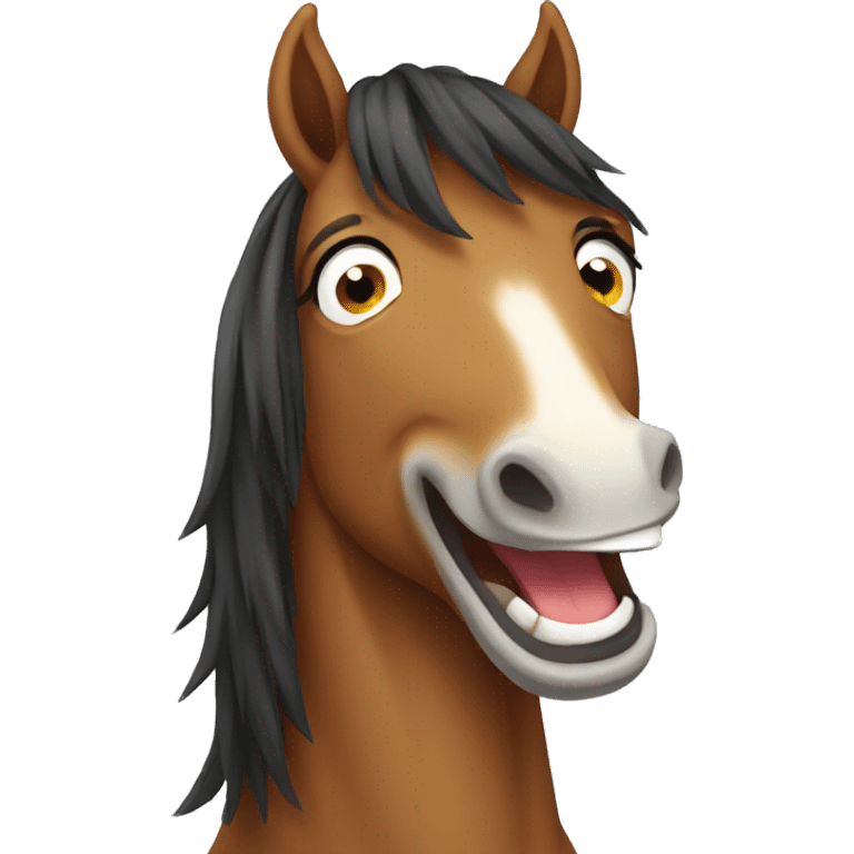 horse crying of laughing emoji