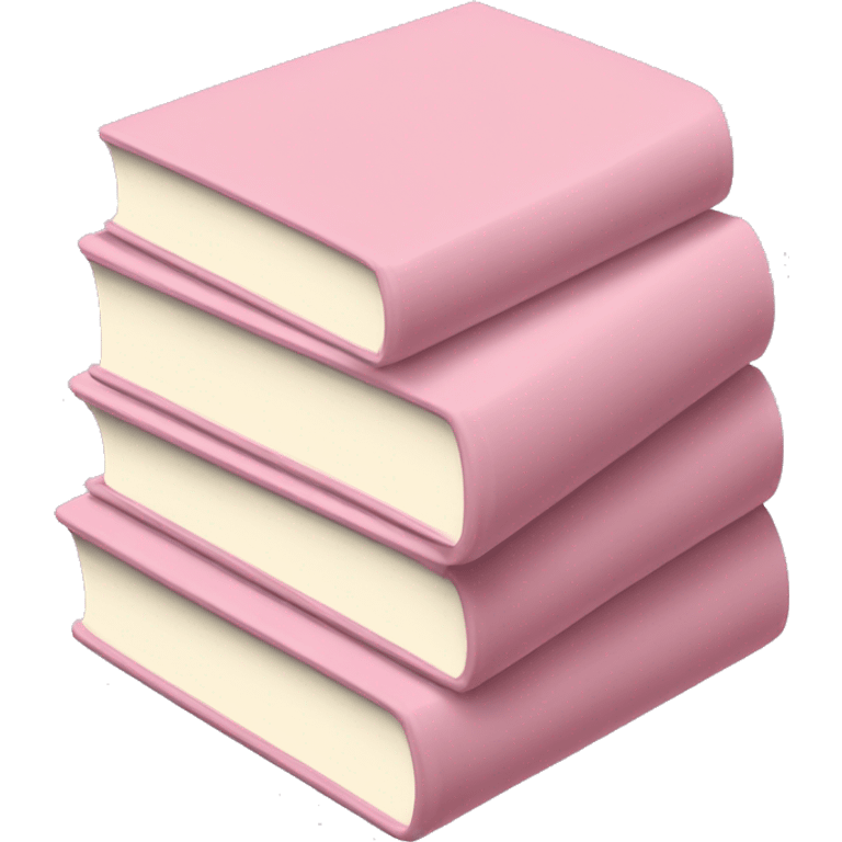 stack of light pink thin books emoji