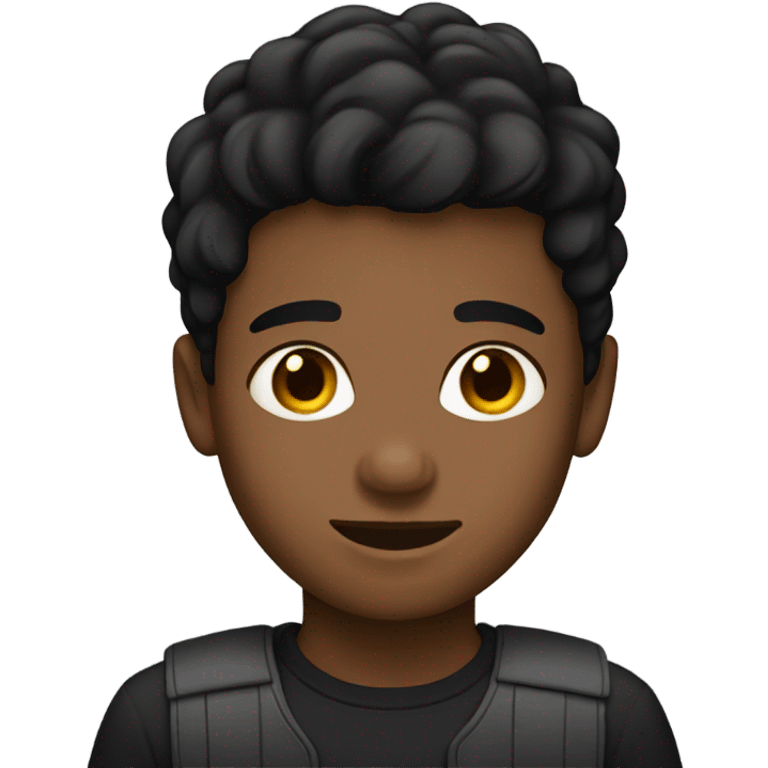 Brown skin short black haired boy emoji