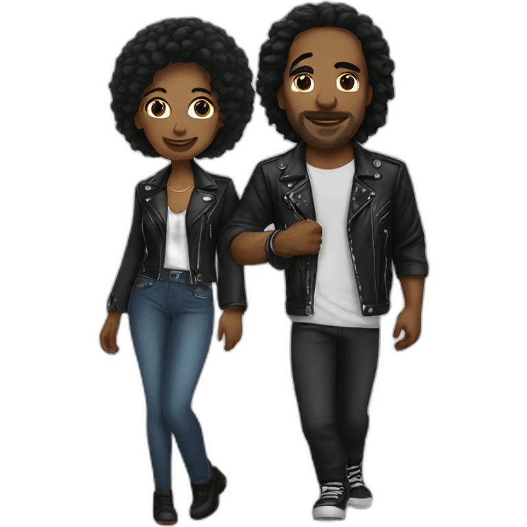 rock and roll couple emoji