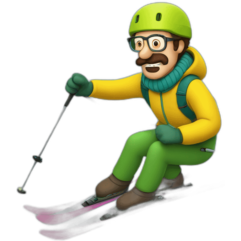 Ned Flanders skiing emoji