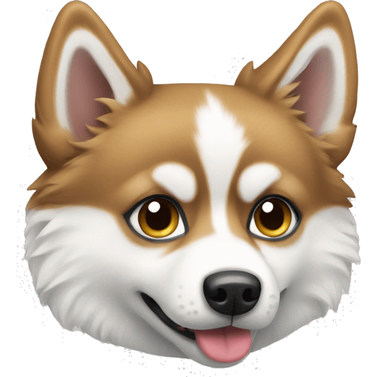 Pomsky dog emoji