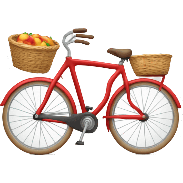 red bycycle with basket emoji