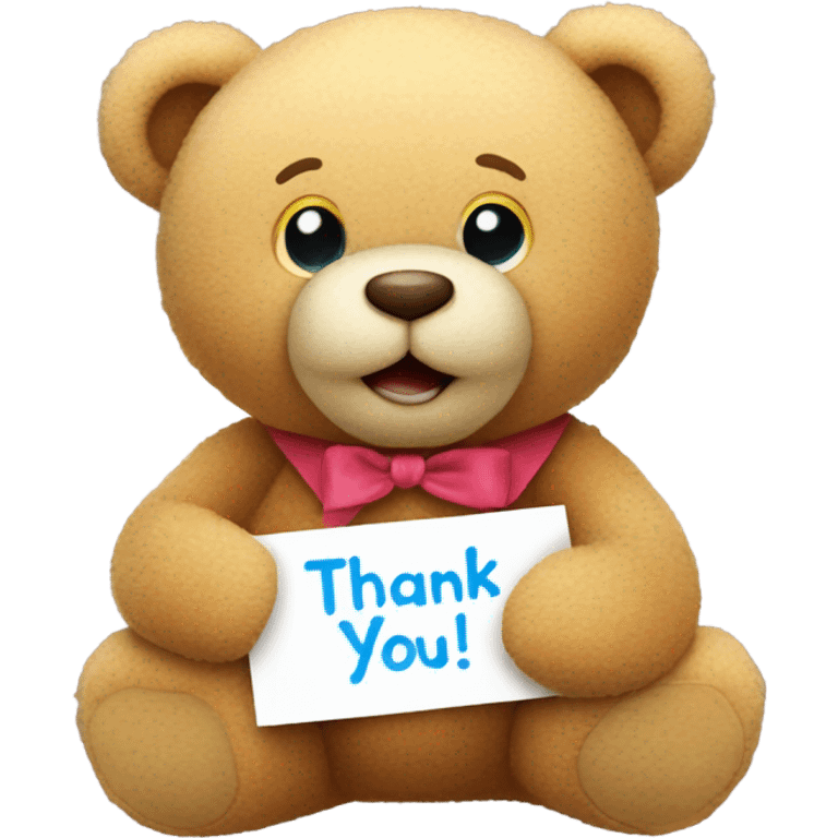 Teddy Bear saying “Thank You!” emoji