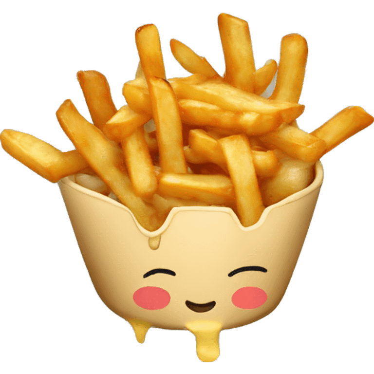 Poutine qui mange une poutine emoji