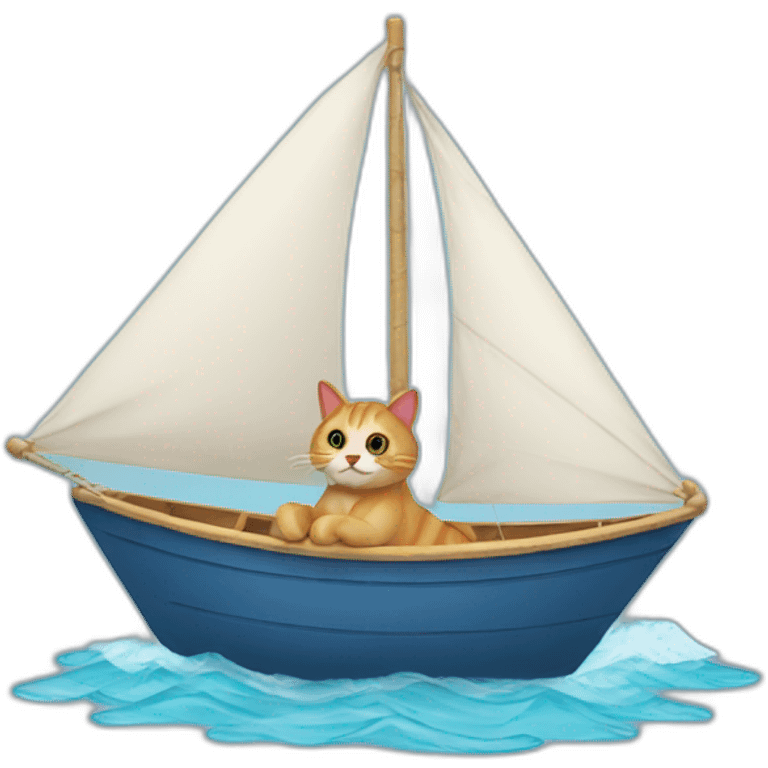 cat-sailing a boat emoji