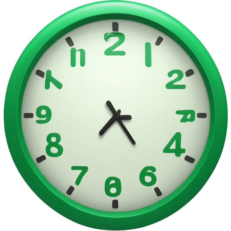 clock green emoji that has true mark emoji