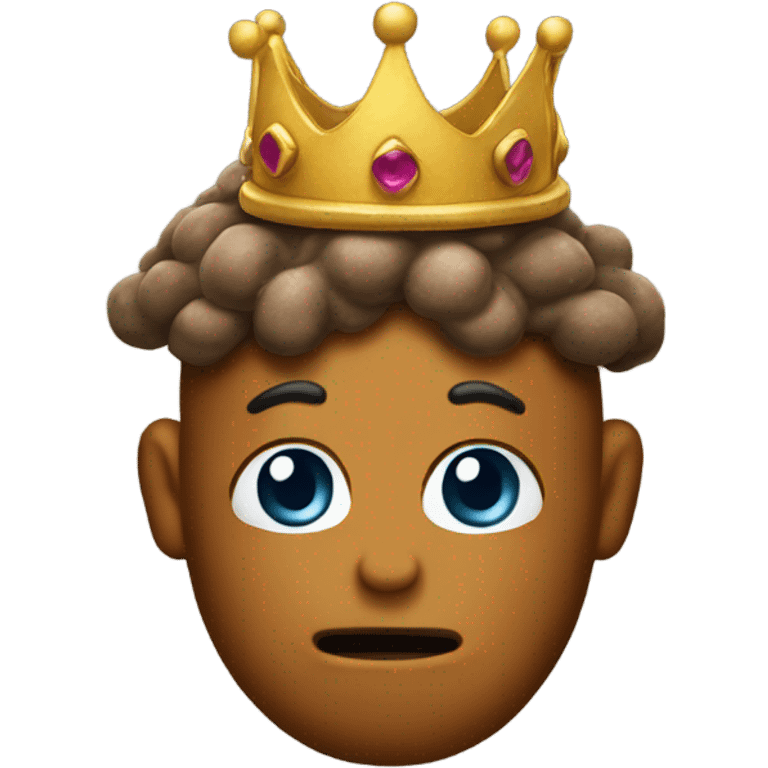 Poop wearing crown emoji