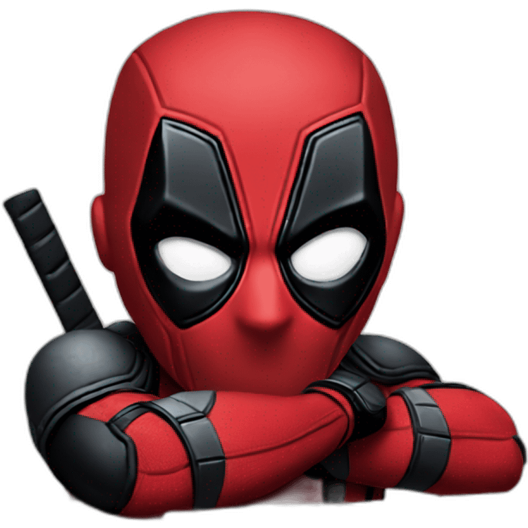 Deadpool at the PC computer emoji