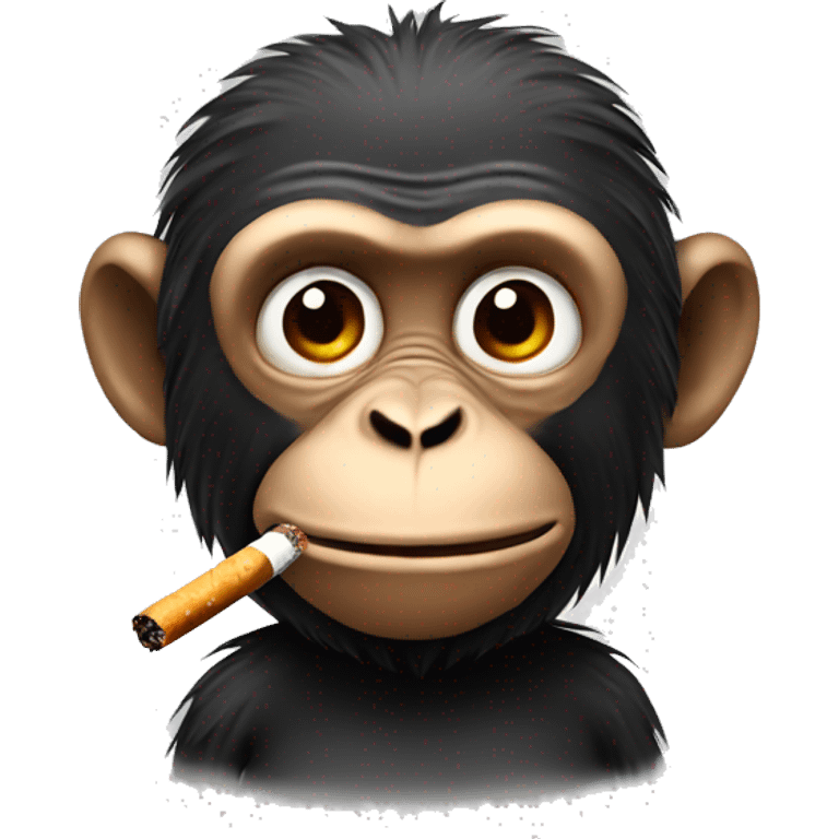 Monky with cigarette emoji