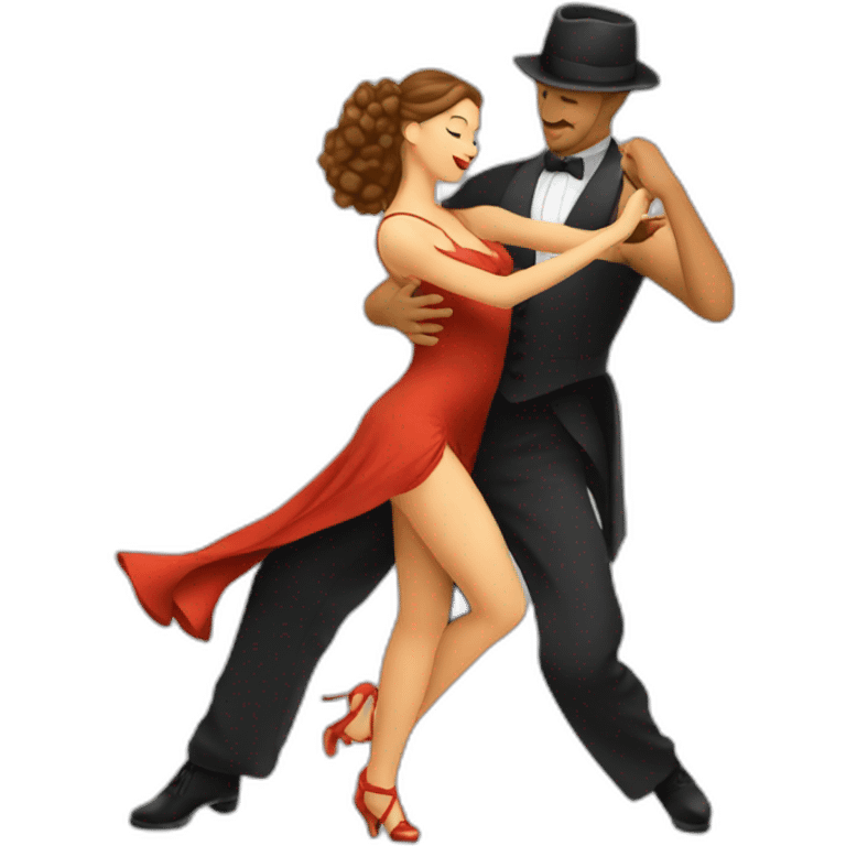 Tango dancers in a tango pose emoji