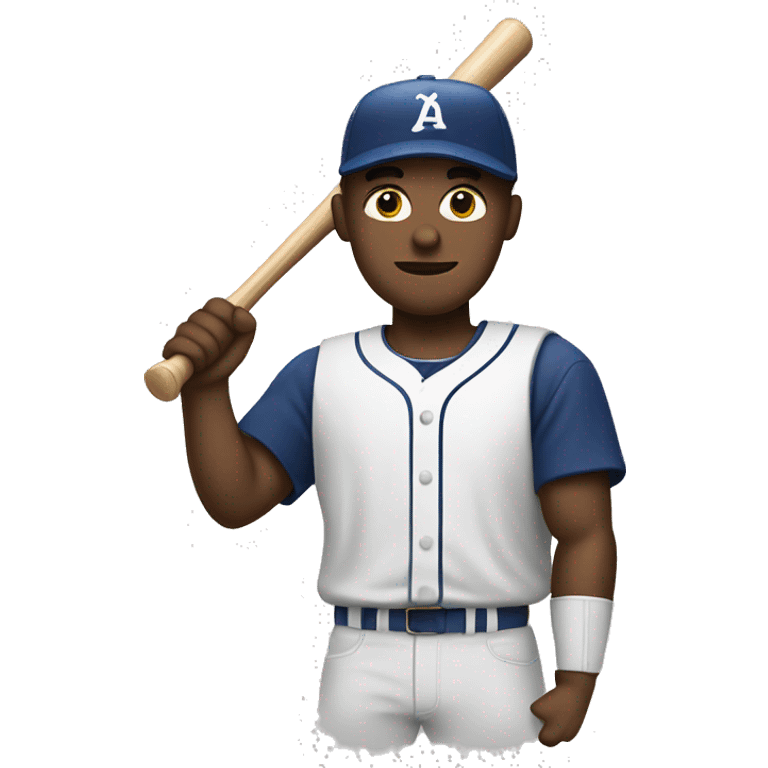 Guy with a baseball and bat emoji