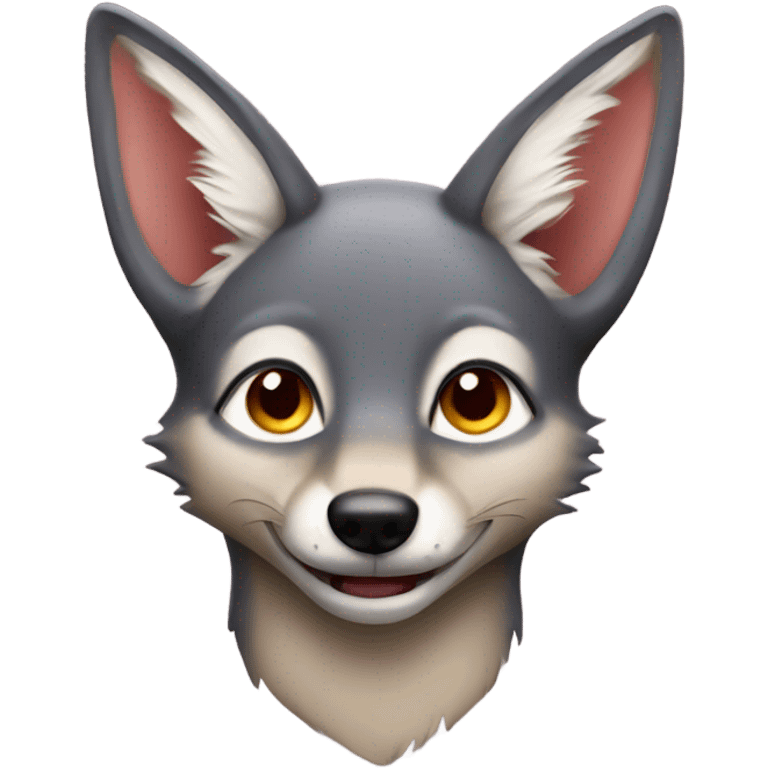 jackal smiling face with heart eyes emoji