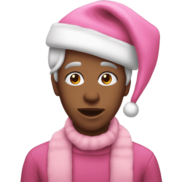 Pink christmas emoji