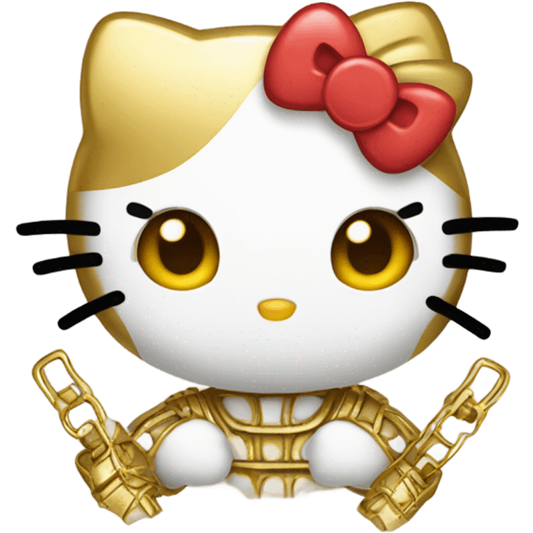 hello kitty with gold grills emoji