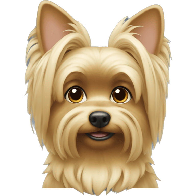 Yorkshire with ears down blond fur emoji