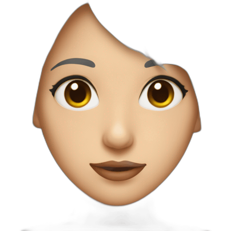 une femme ces yeux en forme de coeur emoji