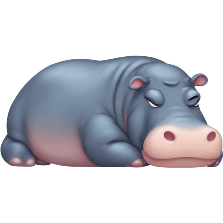 sleepy fat hippo emoji