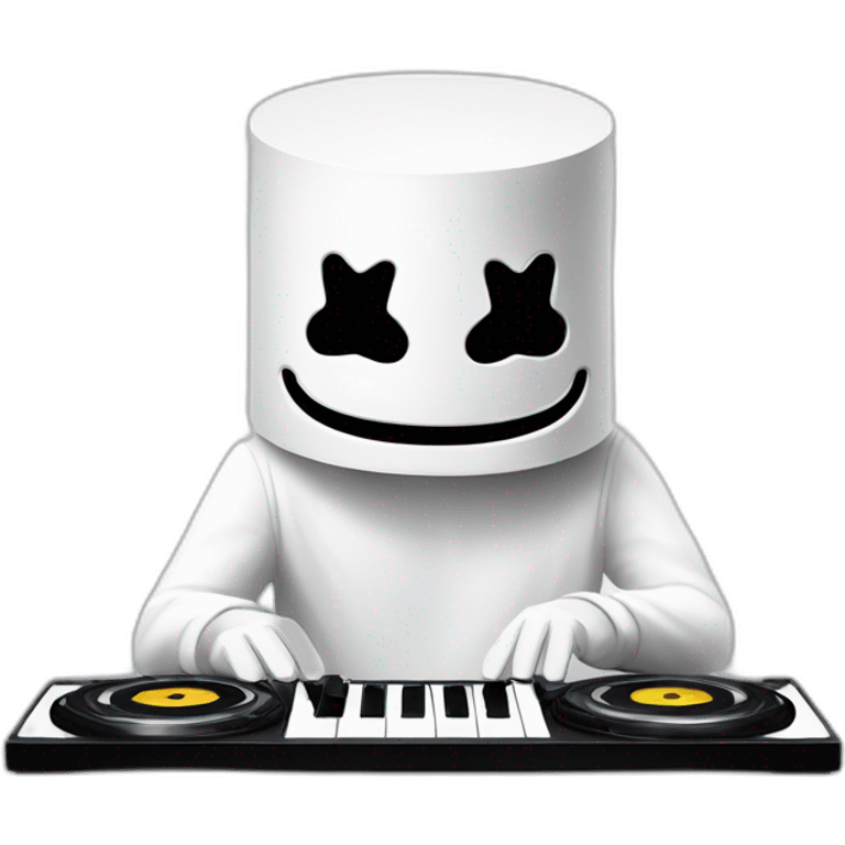 DJ marshmello playing music emoji