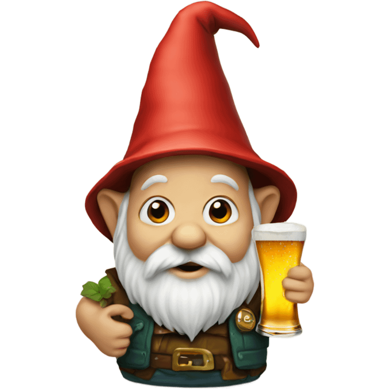 gnome with beer emoji