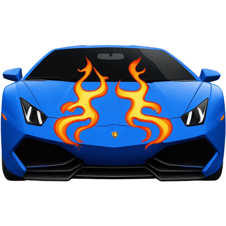 lamborghini, blue fire  emoji