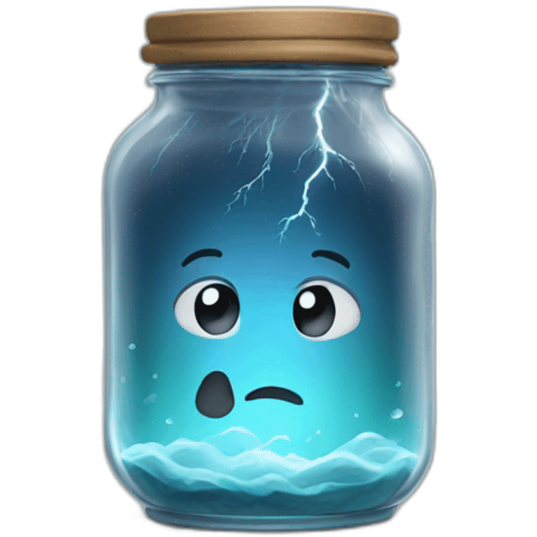 Storm in a jar emoji