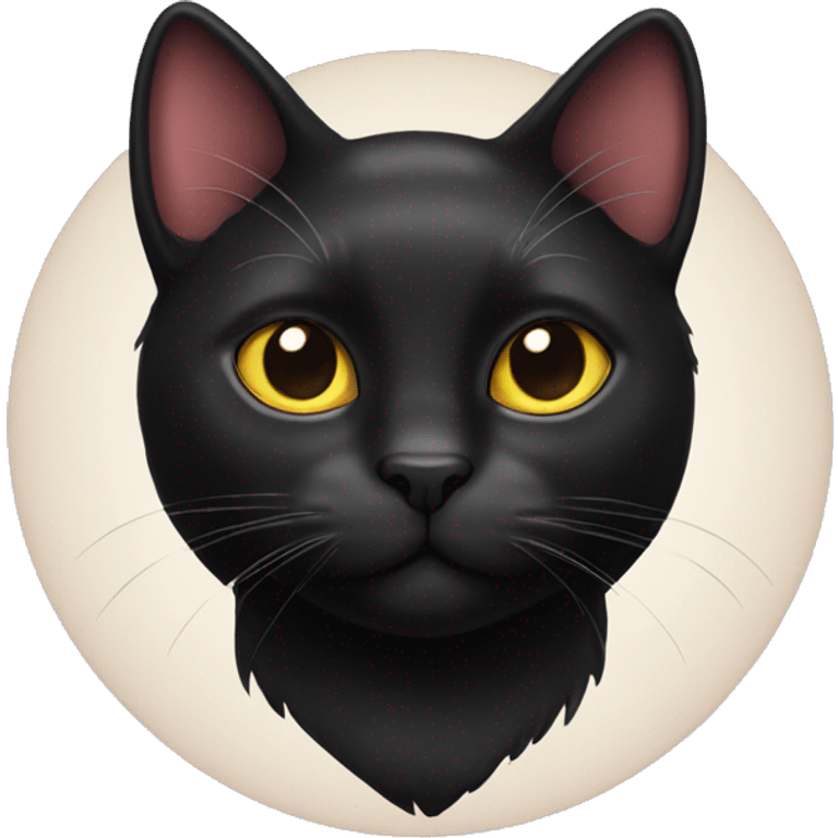 black cat with heart on its ear emoji