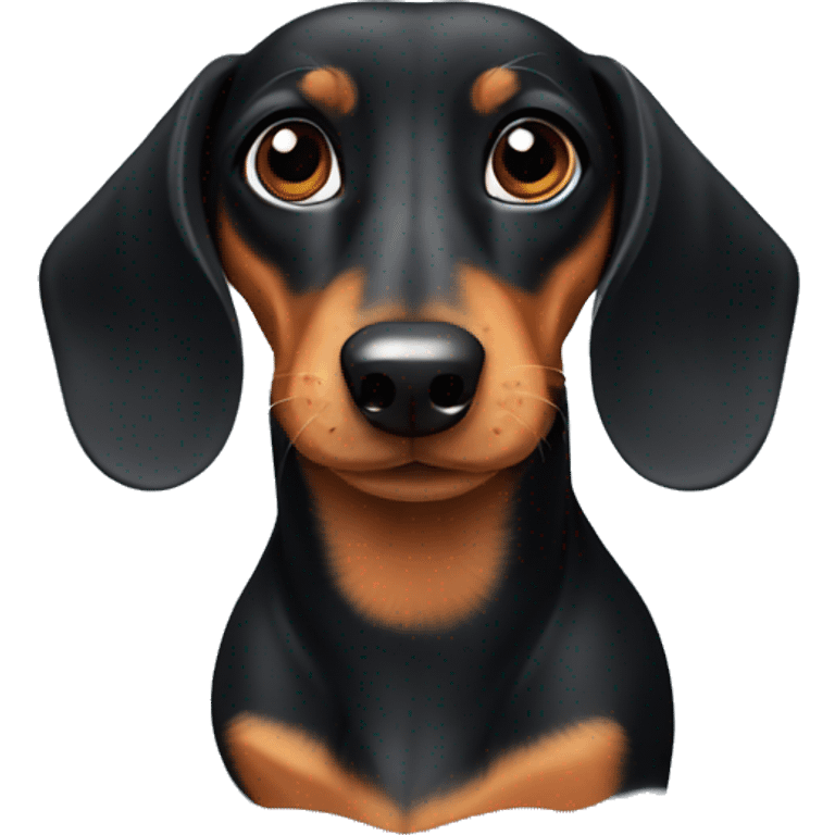 Black and tan dachshund  emoji