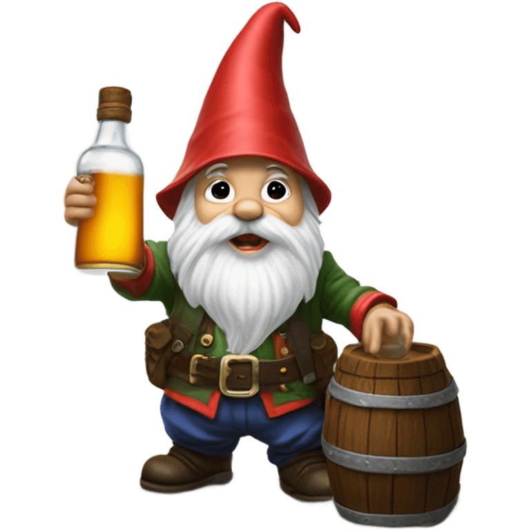 gnome pouring some rum on the ground emoji