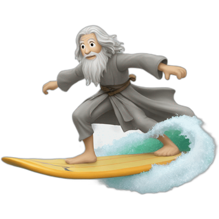 Gandalf surfing emoji