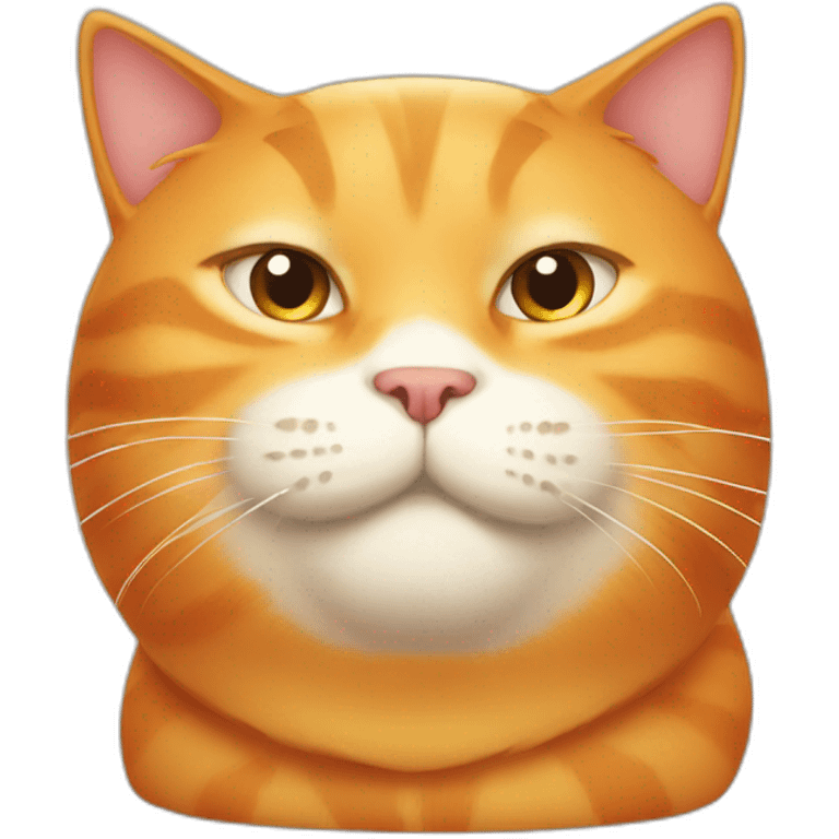 Fat orange cat emoji