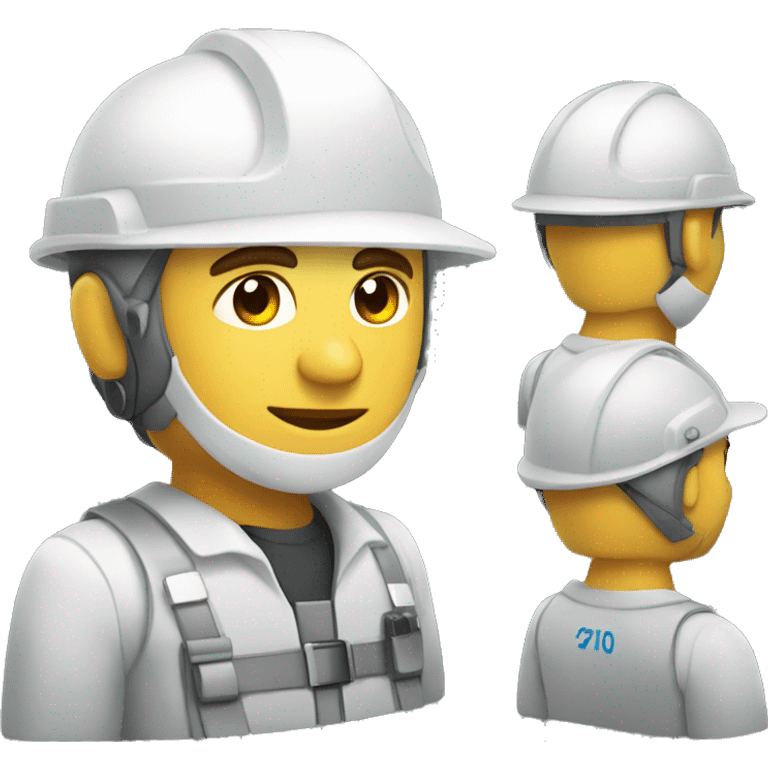 ingeniero con casco blanco emoji