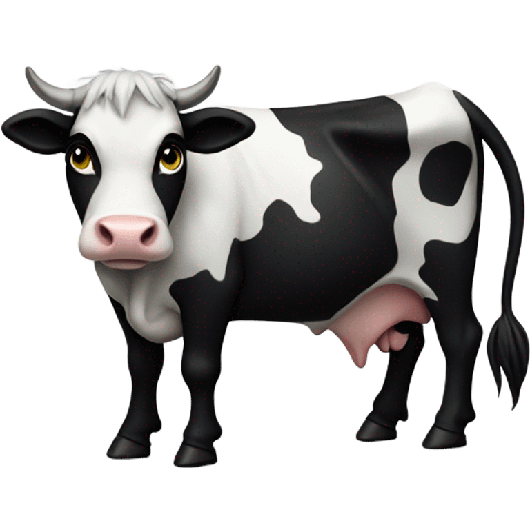 Goth cow emoji