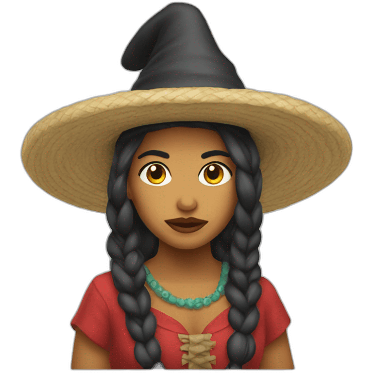 Bruja escoba emoji