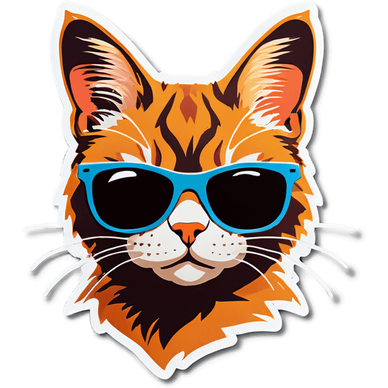 Cat with sunglasses emoji