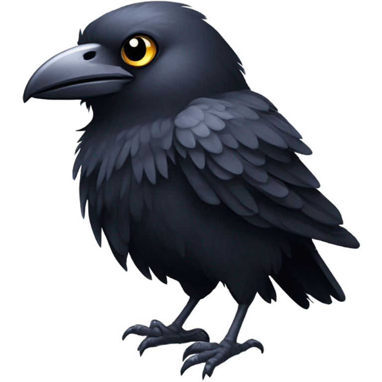 Make a cute raven emoji