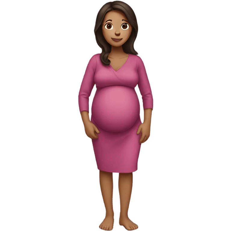 Pregnant brunette emoji