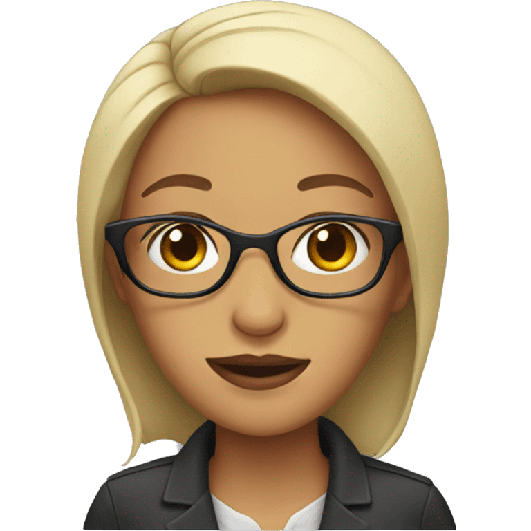 woman with glasses emoji