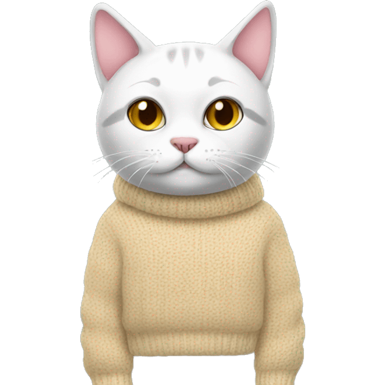 Cat with sweater  emoji