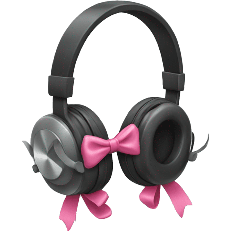 Headphones with bows emoji