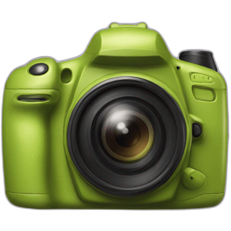 Camera with shrek on camera emoji