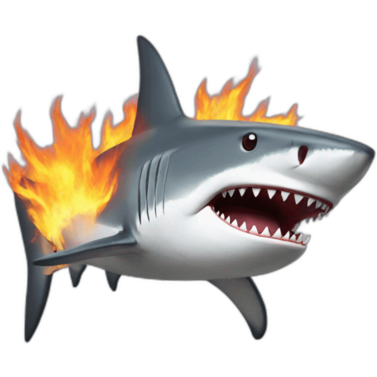 Shark fire emoji